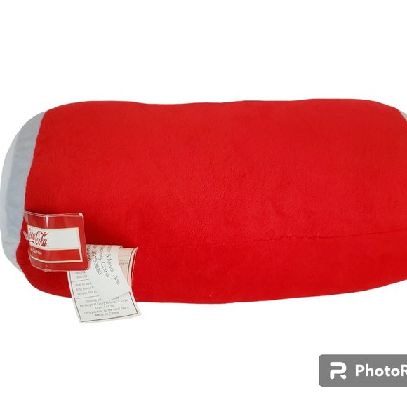 Coca-Cola Classic Red Soda Can 16 Inch Plush Polyester Throw Pillow Novelty Tag - Picture 4 of 5